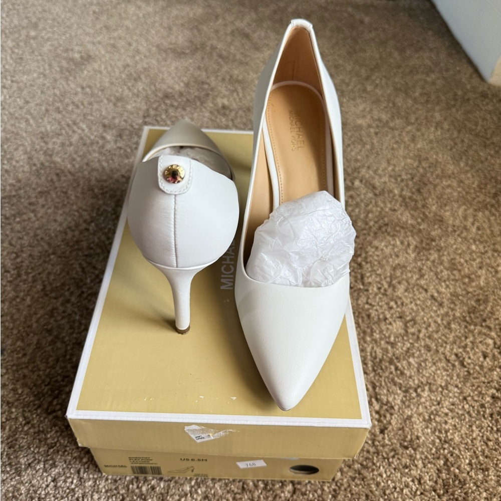 Michael Kors Classic White Heels